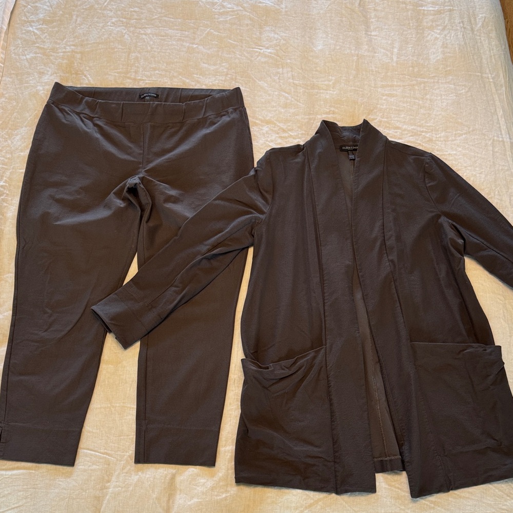 Eileen Fisher Washable Stretch Crepe Suit Rye